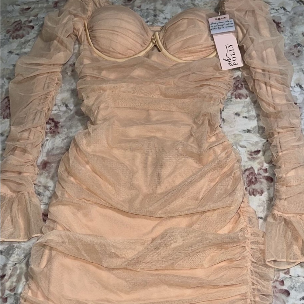 New Oh Polly Women's Cream Dress